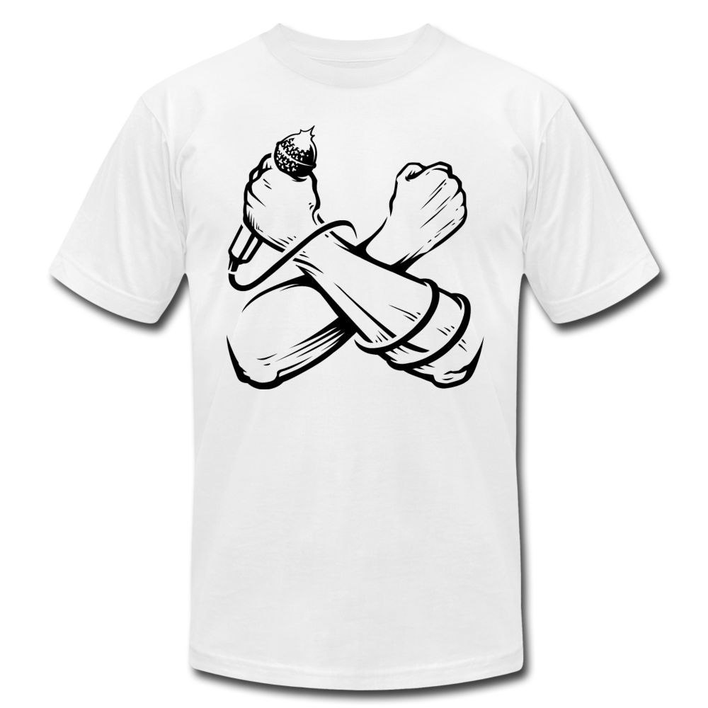 Hip Hop Power Microphone T-Shirt - white