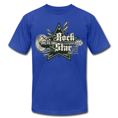 Rockstar Retro Guitar T-Shirt - royal blue