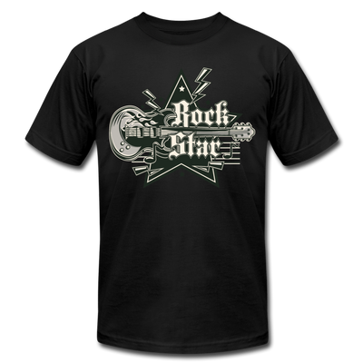 Rockstar Retro Guitar T-Shirt - black