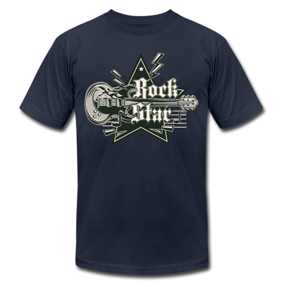 Rockstar Retro Guitar T-Shirt - navy