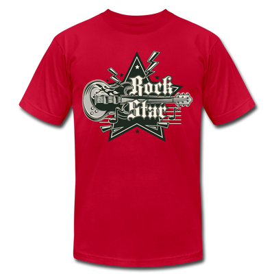 Rockstar Retro Guitar T-Shirt - red