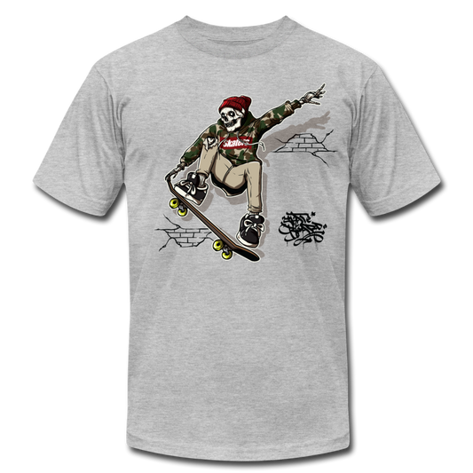 Skeleton Skater T-Shirt - heather gray