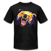 Abstract Growling Bear T-Shirt - black