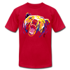 Abstract Growling Bear T-Shirt - red