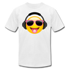 Cool Headphones Emoji T-Shirt - white