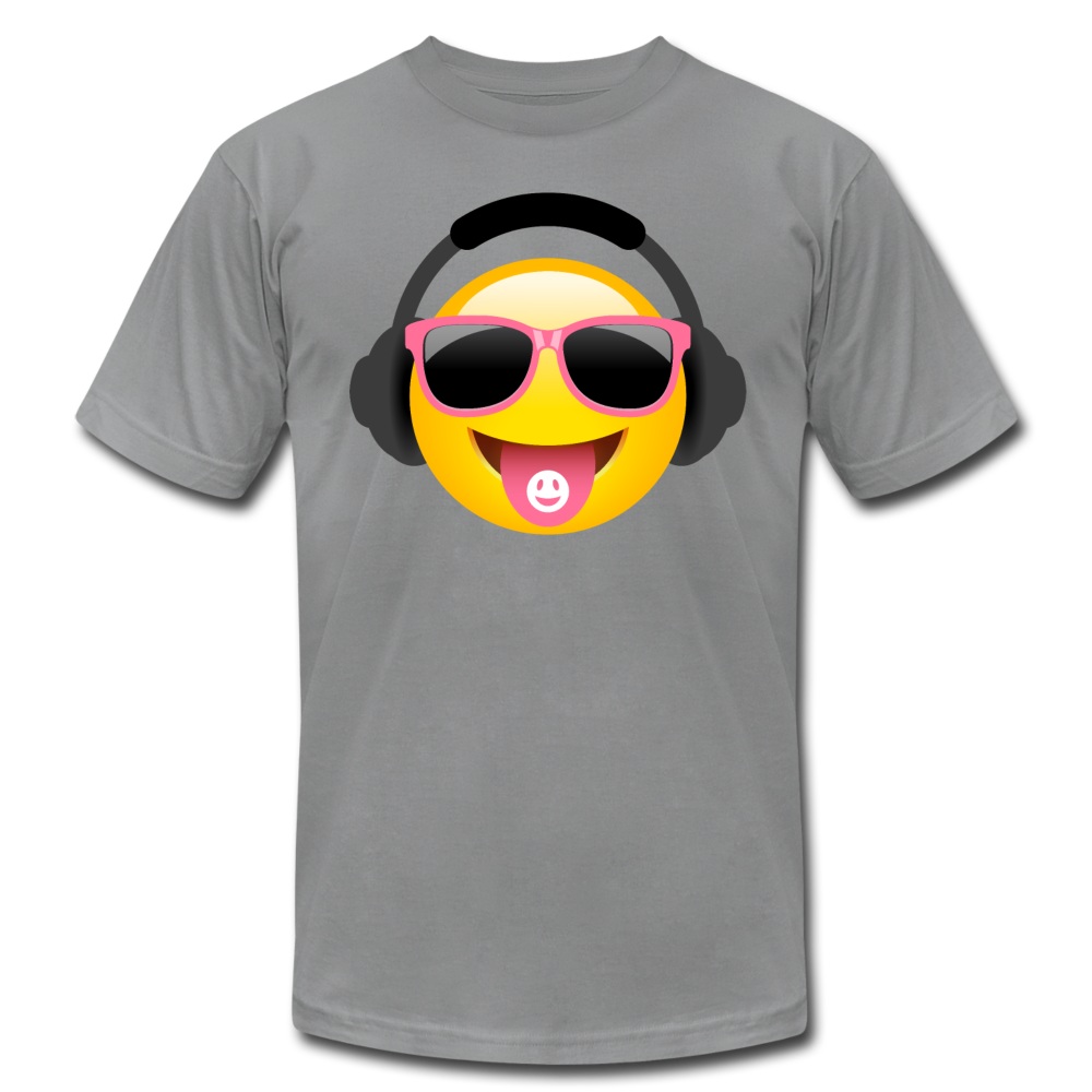 Cool Headphones Emoji T-Shirt - slate