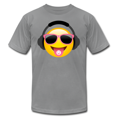 Cool Headphones Emoji T-Shirt - slate