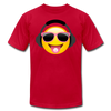 Cool Headphones Emoji T-Shirt - red
