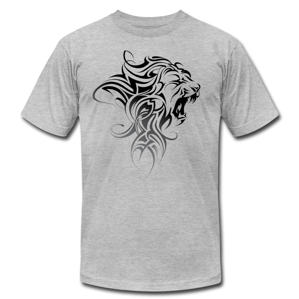 Tribal Maori Lion T-Shirt - heather gray
