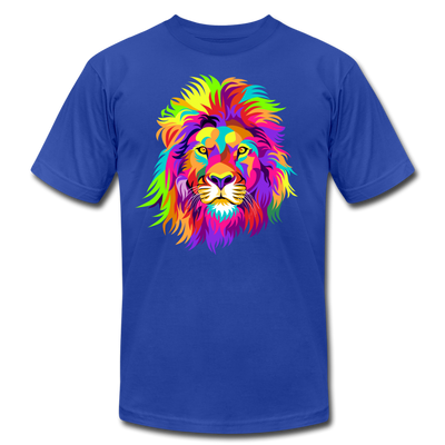 Colorful Abstract Lion T-Shirt - royal blue