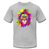 Colorful Abstract Lion T-Shirt - heather gray