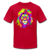 Colorful Abstract Lion T-Shirt - red