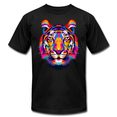 Colorful Abstract Tiger T-Shirt - black