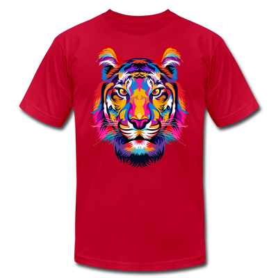 Colorful Abstract Tiger T-Shirt - red