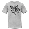 Tribal Maori Jungle Cat T-Shirt - heather gray