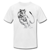 Tribal Maori Running Jungle Cat T-Shirt - white