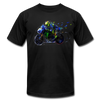 Abstract Motorcycle Biker T-Shirt - black