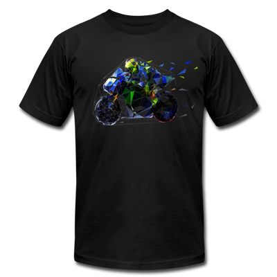 Abstract Motorcycle Biker T-Shirt - black