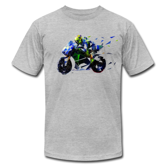 Abstract Motorcycle Biker T-Shirt - heather gray