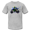 Abstract Motorcycle Biker T-Shirt - heather gray