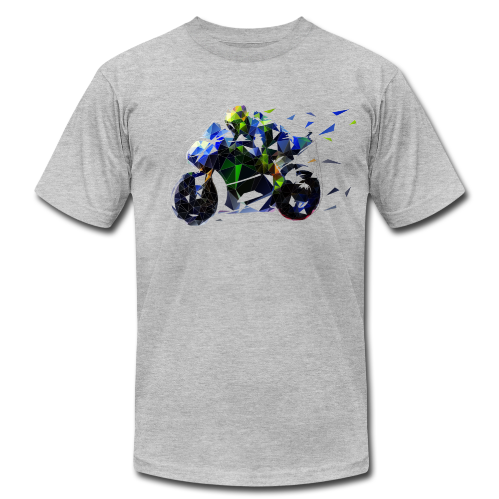 Abstract Motorcycle Biker T-Shirt - heather gray