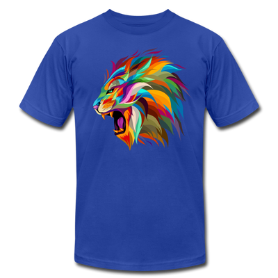 Colorful Abstract Lion T-Shirt - royal blue
