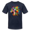 Colorful Abstract Lion T-Shirt - navy