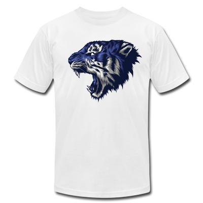 Blue Jungle Cat T-Shirt - white