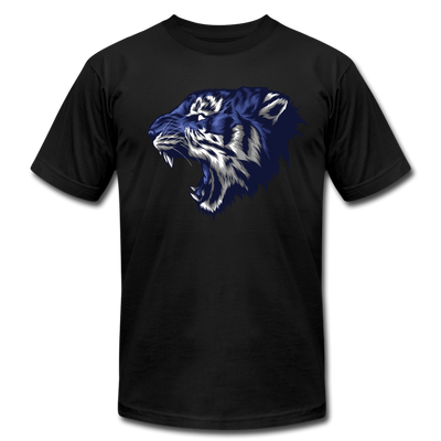 Blue Jungle Cat T-Shirt - black