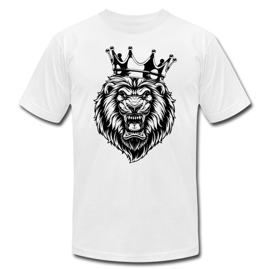 Black & White Lion Crown T-Shirt - white