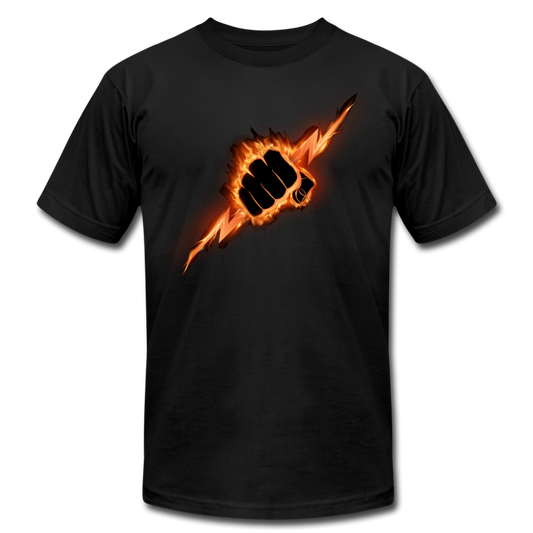 Hand Hold Lightning Bolt T-Shirt - black