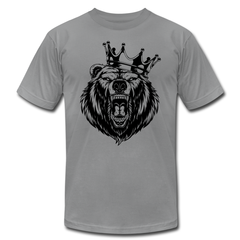 Growling Bear Crown T-Shirt - slate