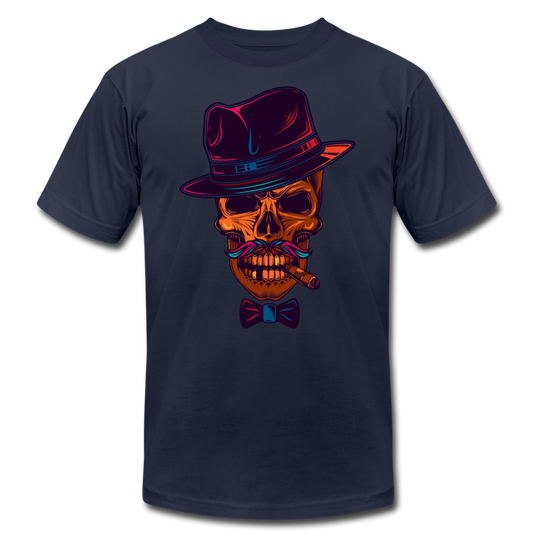 Skull Fedora T-Shirt - navy
