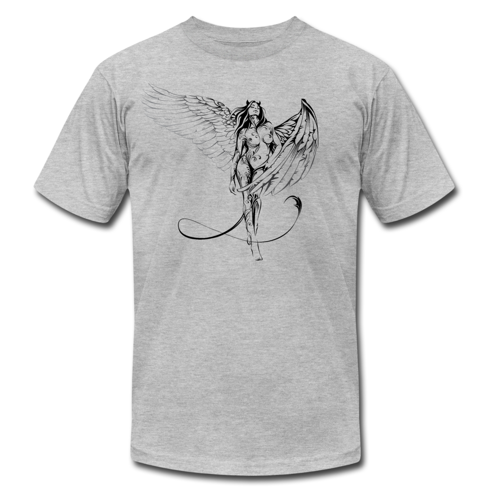 Devil Angel Girl T-Shirt - heather gray