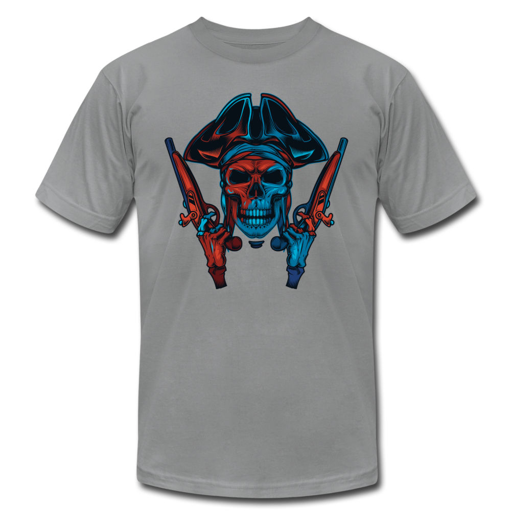 Pirate Skull with Guns T-Shirt - slate