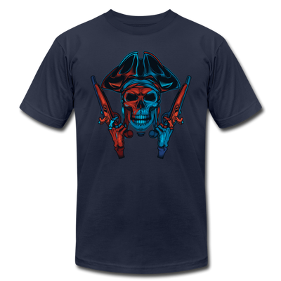 Pirate Skull with Guns T-Shirt - navy