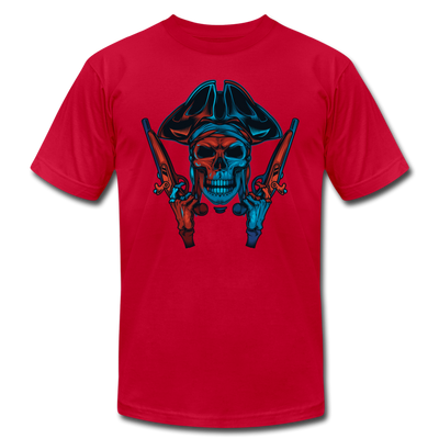 Pirate Skull with Guns T-Shirt - red