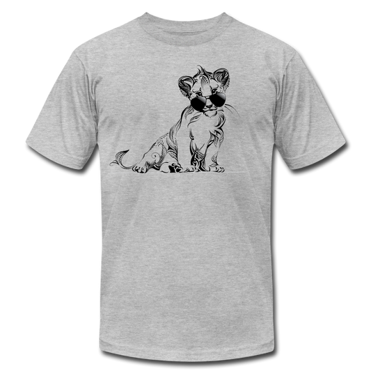 Tribal Maori Lion Cub T-Shirt - heather gray