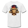 Hip Hop Monkey & Cross Microphones T-Shirt - white