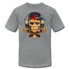 Hip Hop Monkey & Cross Microphones T-Shirt - slate