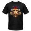 Hip Hop Monkey & Cross Microphones T-Shirt - black