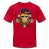Hip Hop Monkey & Cross Microphones T-Shirt - red