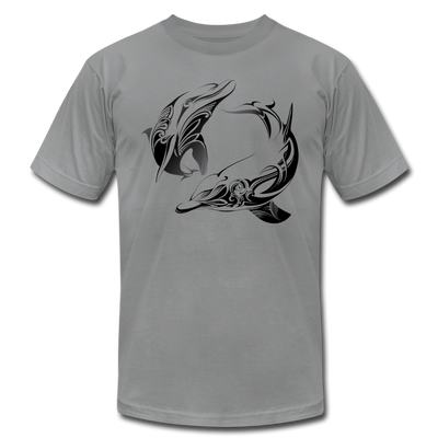 Tribal Maori Dolphins T-Shirt - slate