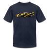 Black & Yellow Sports Car T-Shirt - navy