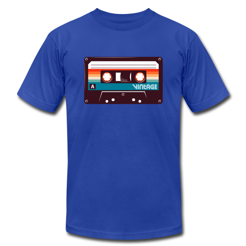 Vintage Cassette Tape T-Shirt - royal blue