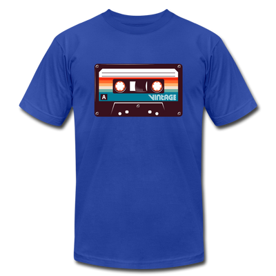 Vintage Cassette Tape T-Shirt - royal blue