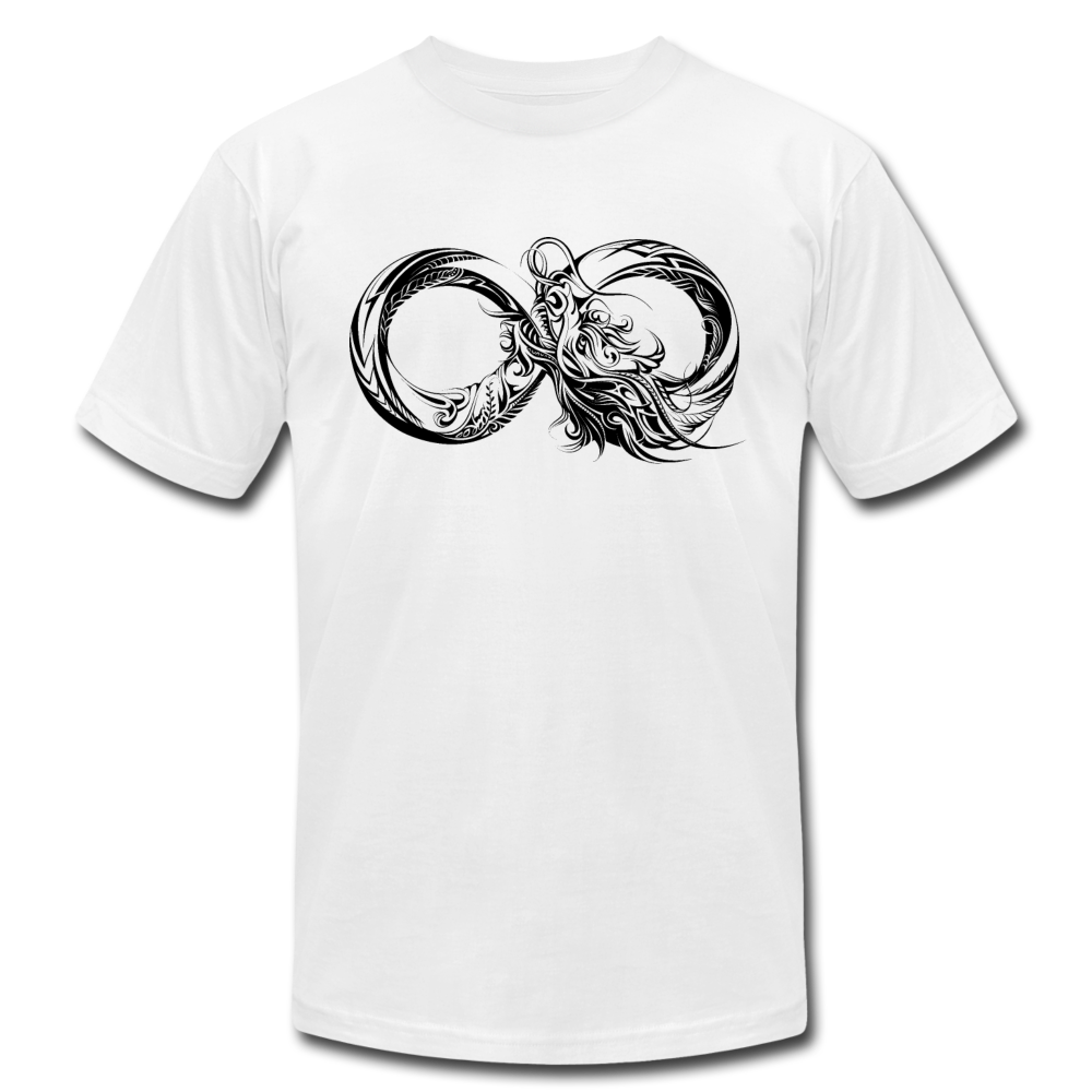 Tribal Maori Infinity Dragon T-Shirt - white