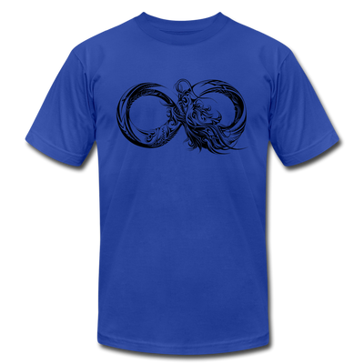 Tribal Maori Infinity Dragon T-Shirt - royal blue