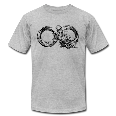 Tribal Maori Infinity Dragon T-Shirt - heather gray