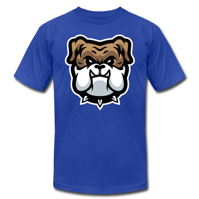 Bulldog Cartoon T-Shirt - royal blue